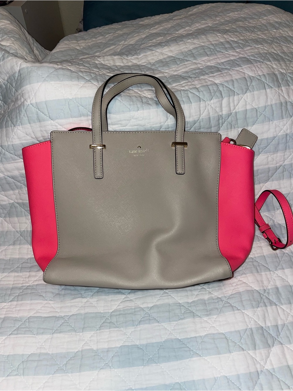 Kate Spade Women's Handbag Hayden Pink Beige